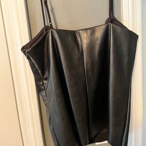 EXPRESS faux leather top, NWT